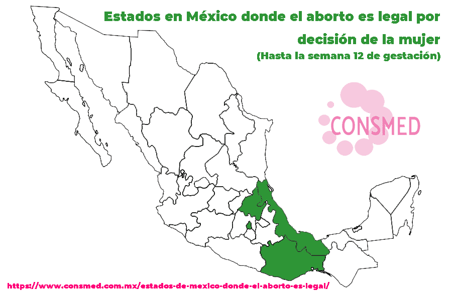 Estados de México en donde el aborto es legal