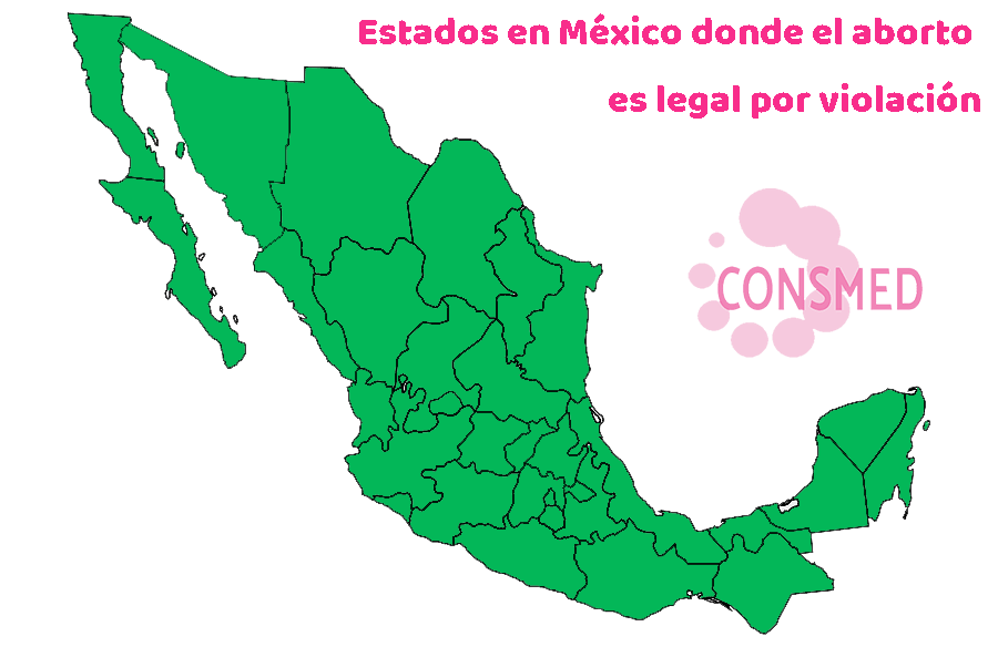 Estados en México donde el aborto es legal por violación